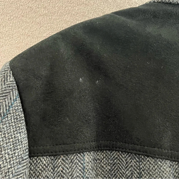 Vintage Pendleton Suede & Tweed Sport Coat/Suit Jacket/Blazer-Gray/Black-Mens 44 - Picture 8 of 12